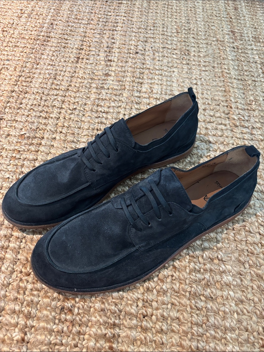 Men's Suede Elia Maurizi Handmade Lace-Up Casual Shoes - Black